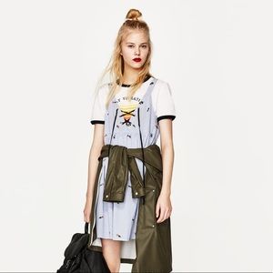 ‼️Sale‼️Zara Embroidered Striped Dress